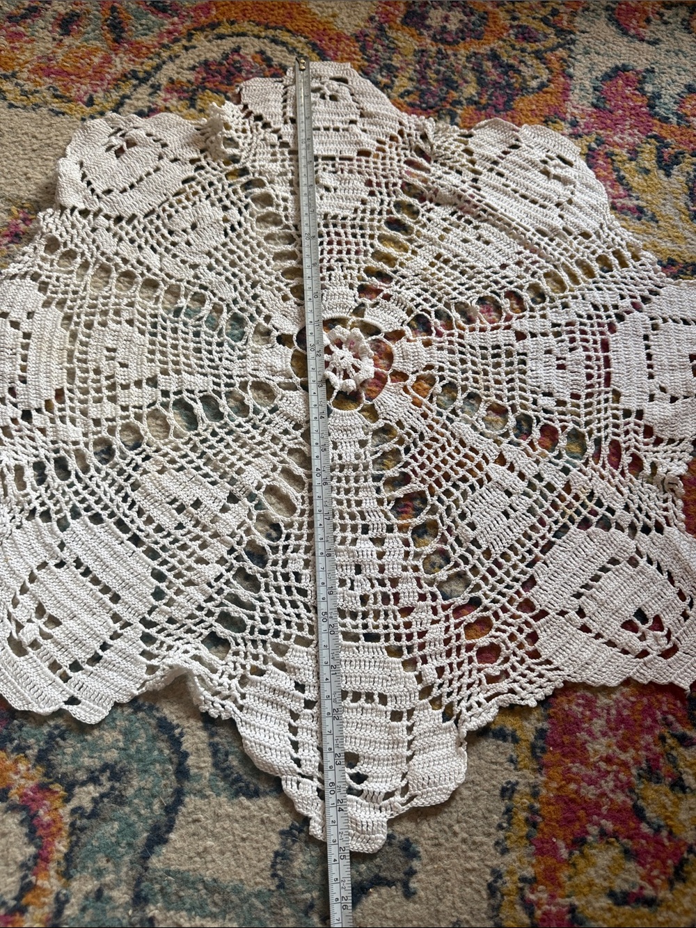 Delicate Cream Crochet Doily Table Accent - Classic Home Decor
